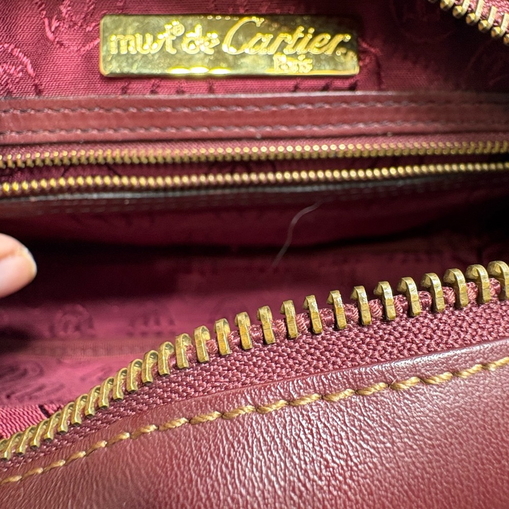 Cartier Burgundy Leather Crossbody Bag - Picture 14 of 16